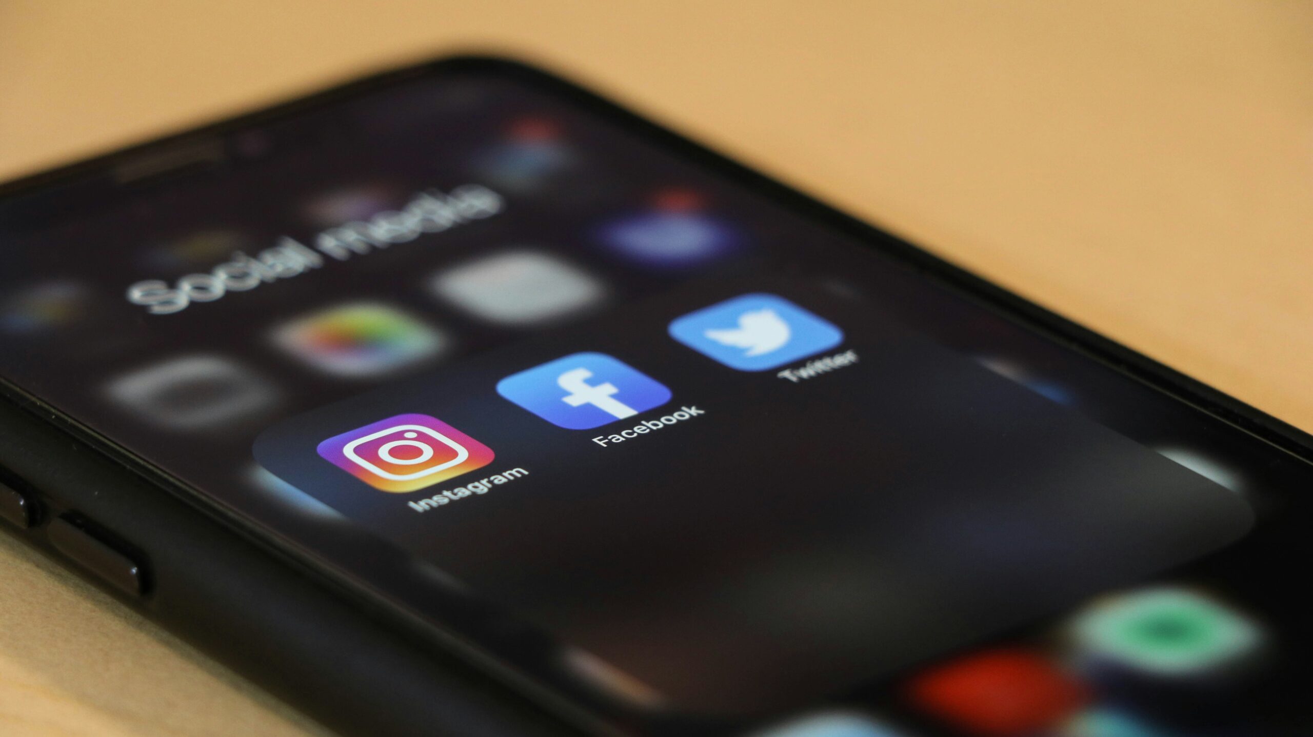 Smartphone with social media apps