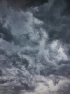 Stormy clouds as a symbolisation of a clouded mind